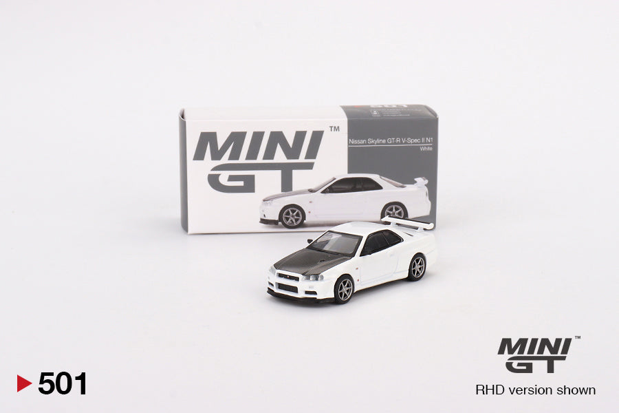 Minigt Nissan Skyline GT-R (R34) V-Spec II N1 White #501