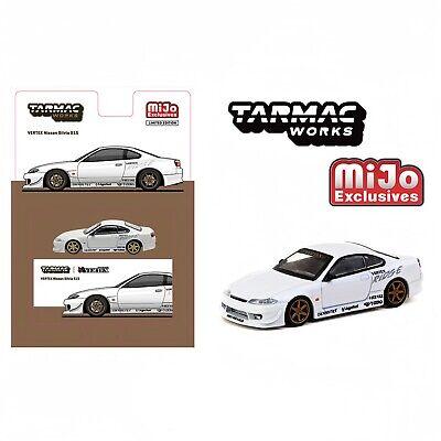 NISSAN SILVIA S15 VERTEX RHD WHITE 1/64 DIECAST CAR BY TARMAC WORKS