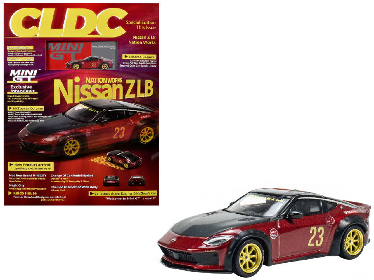 Nissan Z LB★NATION WORKS Gem Red con revista CLDC