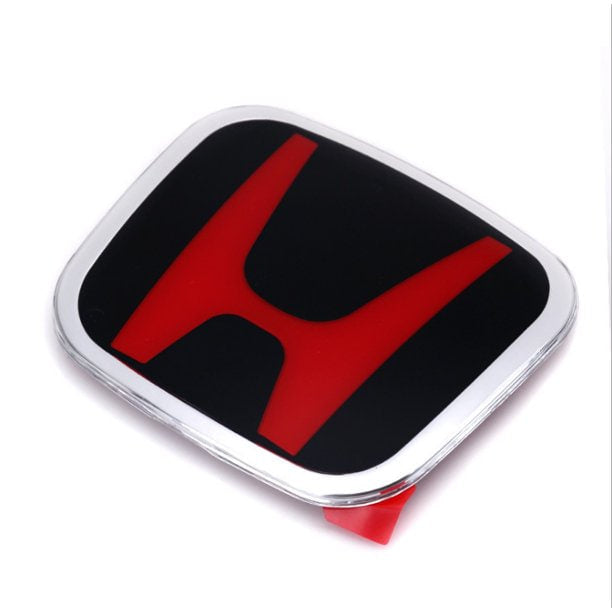 Emblema honda rojo y negro