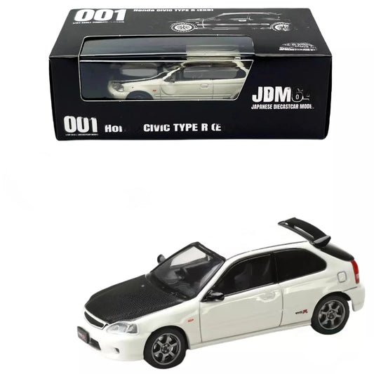 HONDA CIVIC TYPE R (EK9) RHD CHAMPIONSHIP WHITE 1/64 BY HOBBY JAPAN